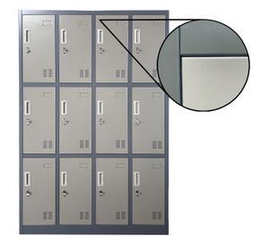 Locker Casillero Metálico 4 cuerpos 12 puertas