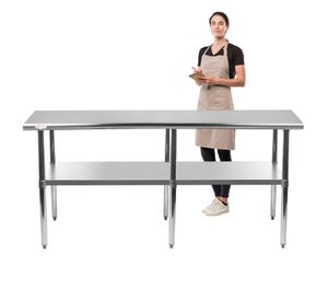 Meson Centro ECO Acero Inoxidable 210x60x85 cm.