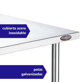 Meson Centro ECO Acero Inoxidable 210x60x85 cm.