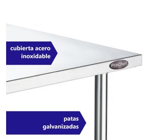 Meson Centro ECO Acero Inoxidable 210x60x85 cm.