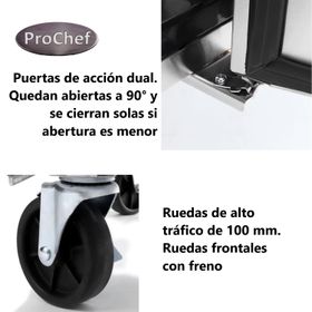 Refrigerador Dual Industrial 1380 lt. Acero Inox.