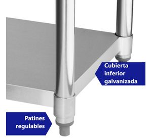 Meson Mural ECO Acero Inoxidable 120x60x85(+5) cm.