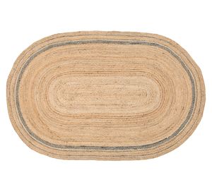 Alfombra yute oval línea 240x150 cm verde