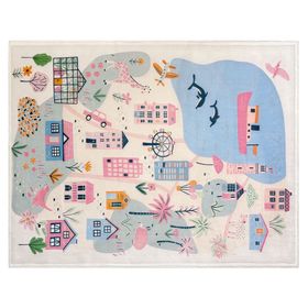 Alfombra kids ciudad 100x150 cm pink
