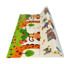 Mat plegable reversible animales 150x180 cm