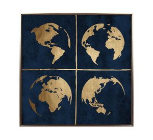 Canvas con marco 4 mundos R5 folia 70x70 cm