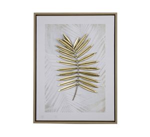 Canvas con marco hojas 3D D2 R2 45x60 cm