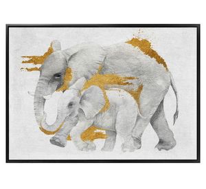Canvas con marco elefantes folia 50x70 cm