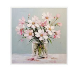 Canvas con marco flores R1 40x40 cm