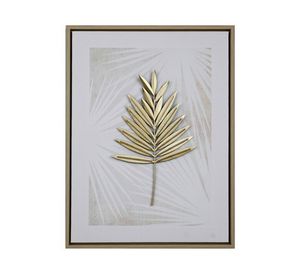 Canvas con marco hojas 3D D1 R2 45x60 cm