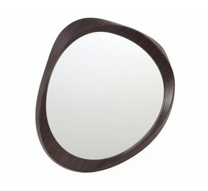 Espejo redondo plástico café 62x66 cm
