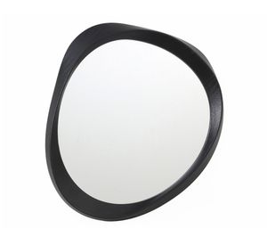 Espejo redondo plástico negro 66 cm