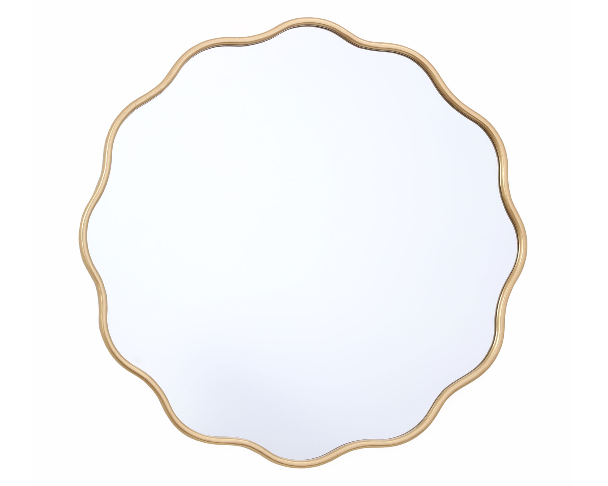 M+Design Espejo ondas metal dorado 55 cm