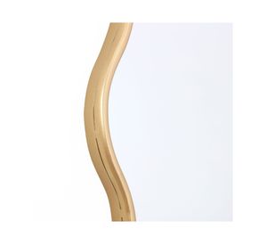 Espejo ondas metal dorado 55 cm