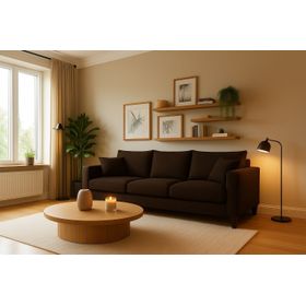 Sofá 3 Cuerpos Pipa Café Tela – Confort y Estilo para tu Hogar