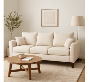 Sofá 3 Cuerpos Petra Beige Tela – Confort y Estilo para tu Hogar