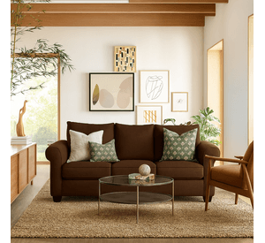 Sofá 3 Cuerpos Pavia Café Tela – Confort y Estilo para tu Hogar