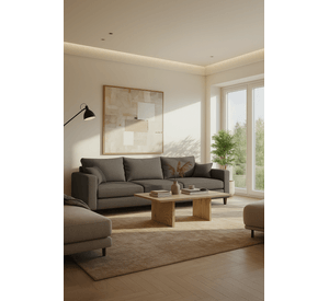 Sofá 3 Cuerpos Petra Gris Oscuro Tela – Confort y Estilo para tu Hogar