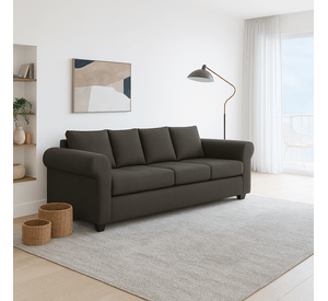 Sofá 3 Cuerpos Pavia Gris Oscuro Tela – Confort y Estilo para tu Hogar