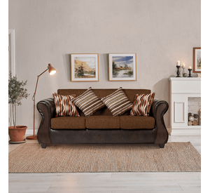 Sofá Verona 3C Tela Café