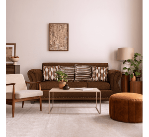 Sofá Roma 3C Tela Café