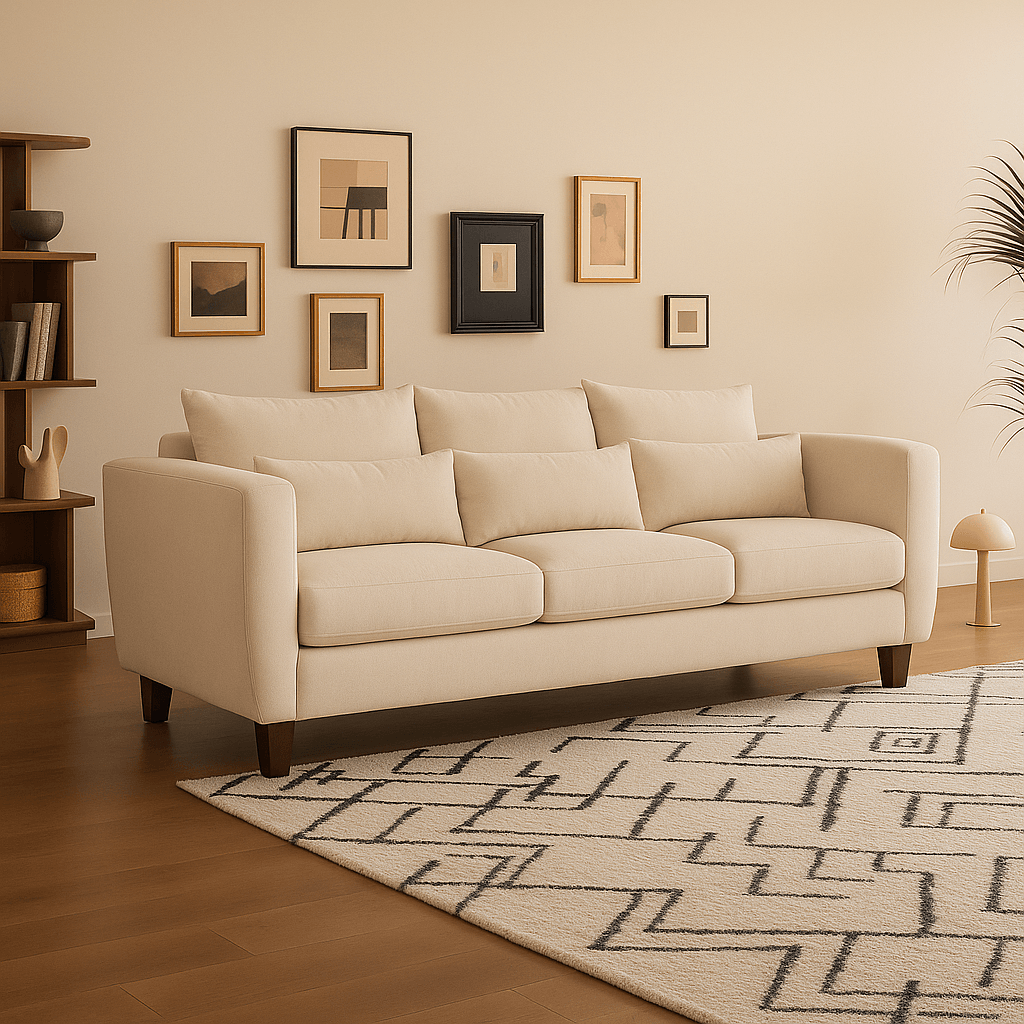 Sofá 3 Cuerpos Porter Beige Tela – Confort y Estilo para tu Hogar a $239.990