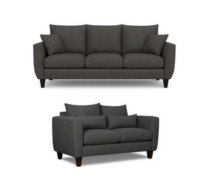 Sofá 3 y 2 Cuerpos Porter en Tela gris, Set para Living