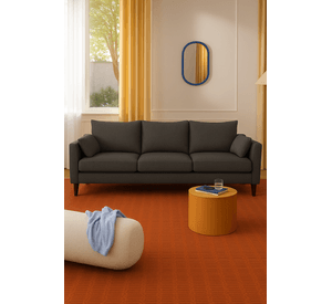 Sofá 3 Cuerpos Palais Gris Oscuro Tela – Confort y Estilo para tu Hogar