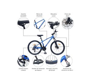 Bicicleta Mountain Bike X Force Aro 26 Azul