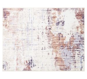 Alfombra print abstracto 60x90 cm terracota