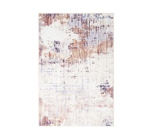 Alfombra print abstracto 60x90 cm terracota