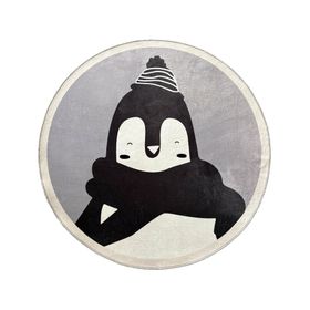 Alfombra kids redonda pingüino