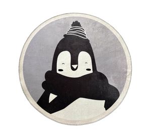 Alfombra kids redonda pingüino