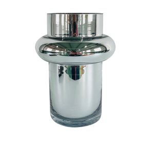 Florero vidrio metalizado 23 cm