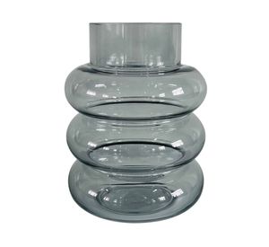 Florero vidrio ondas 20 cm