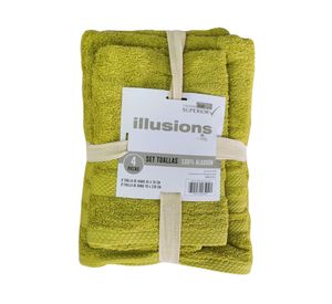 Set toalla lima 4 piezas