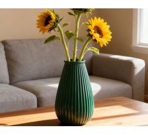 Florero vidrio líneas 27 cm