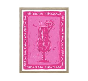 Lámina enmarcada 30x40 cm piña colada R6