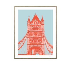 Lámina enmarcada 40x50 London R5 rojo