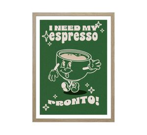 Lámina enmarcada 30x40 cm espresso D1 R6