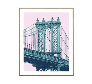 Lámina enmarcada 40x50 cm London R5 azul