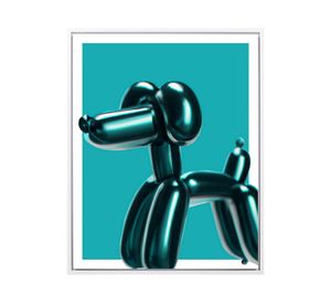 Lámina enmarcada 40x50 cm perro globo D2 R6