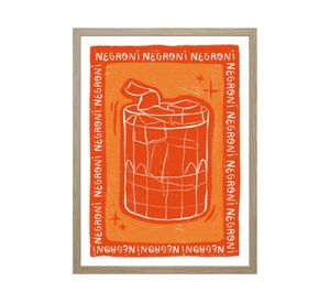 Lámina enmarcada 30x40 cm negroni R6