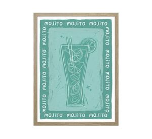 Lámina enmarcada 30x40 cm mojito R6