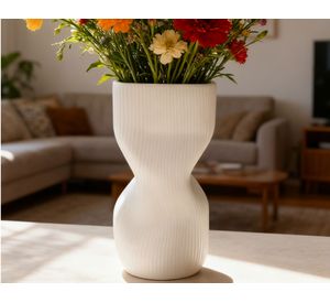 Florero cerámica arrugado 36.5 cm