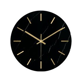 Reloj pared 35 cm negro dorado