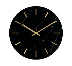 Reloj pared 35 cm negro dorado