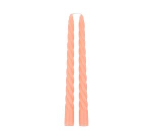 Velas twist 25 cm coral 2 un.