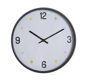 Reloj pared 30 cm números puntos