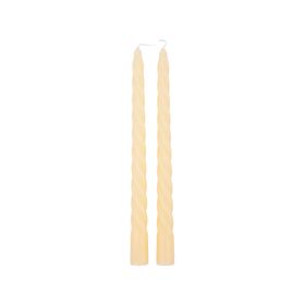 Velas twist 25 cm ecru 2 un.